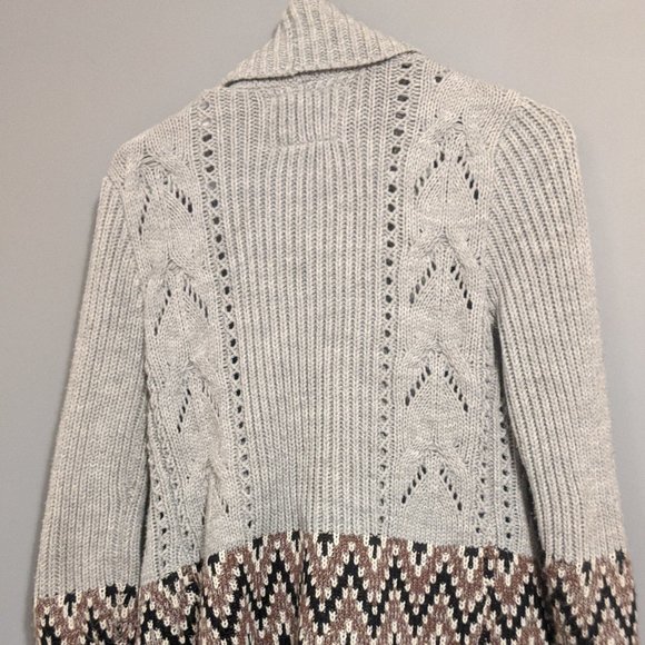 Element Clothing Gray/Purple/Black Drape Sweater - Picture 3 of 4